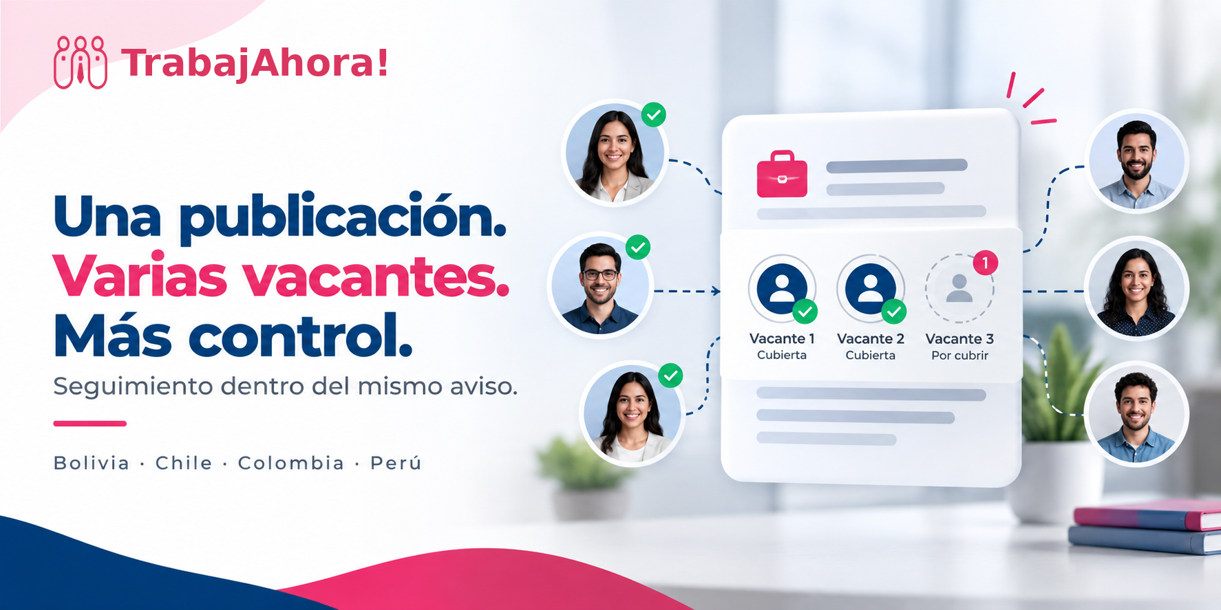 TrabajAhora! permitiendo indicar, seguir y gestionar una o varias vacantes desde una misma publicación de empleo.