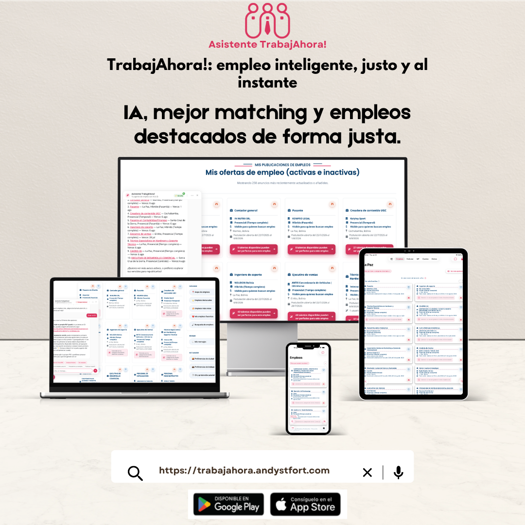 TrabajAhora! comparado con plataformas de empleo tradicionales, mostrando su Agente de IA, matching de talento y sistema justo de empleos destacados